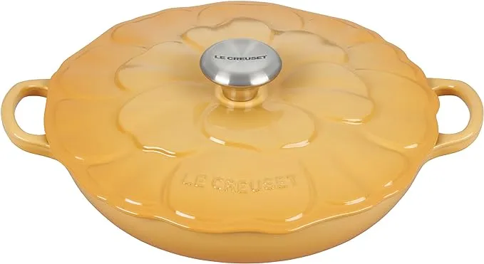 Le Creuset Signature Petal Enameled Cast Iron Braiser - Sea Salt