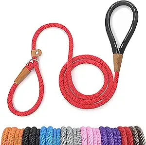 lynxking Dog Leash Slip Lead Snap Hook Rope Leash Strong Heavy Duty Braided Dog ...