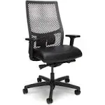 HON Ignition 2.0 ReActiv Ergonomic Office Chair with Lumbar Support, Breathable Flex-Back Adjustable Office Chair, Synchro-Tilt Recline, Swivel Wheels - Home Office Desk Chair for Back Pain - Black