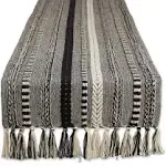 Dii Black Braided Stripe Table Runner - 15x108"