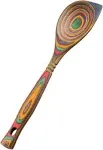 Island Bamboo 12  Natural / Brown Pakkawood Wooden Guitar Soup / Cooking Spoon