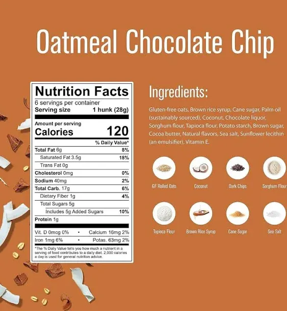 Heavenly Hunks Oatmeal Chocolate Chip - 6oz (6 Pack)