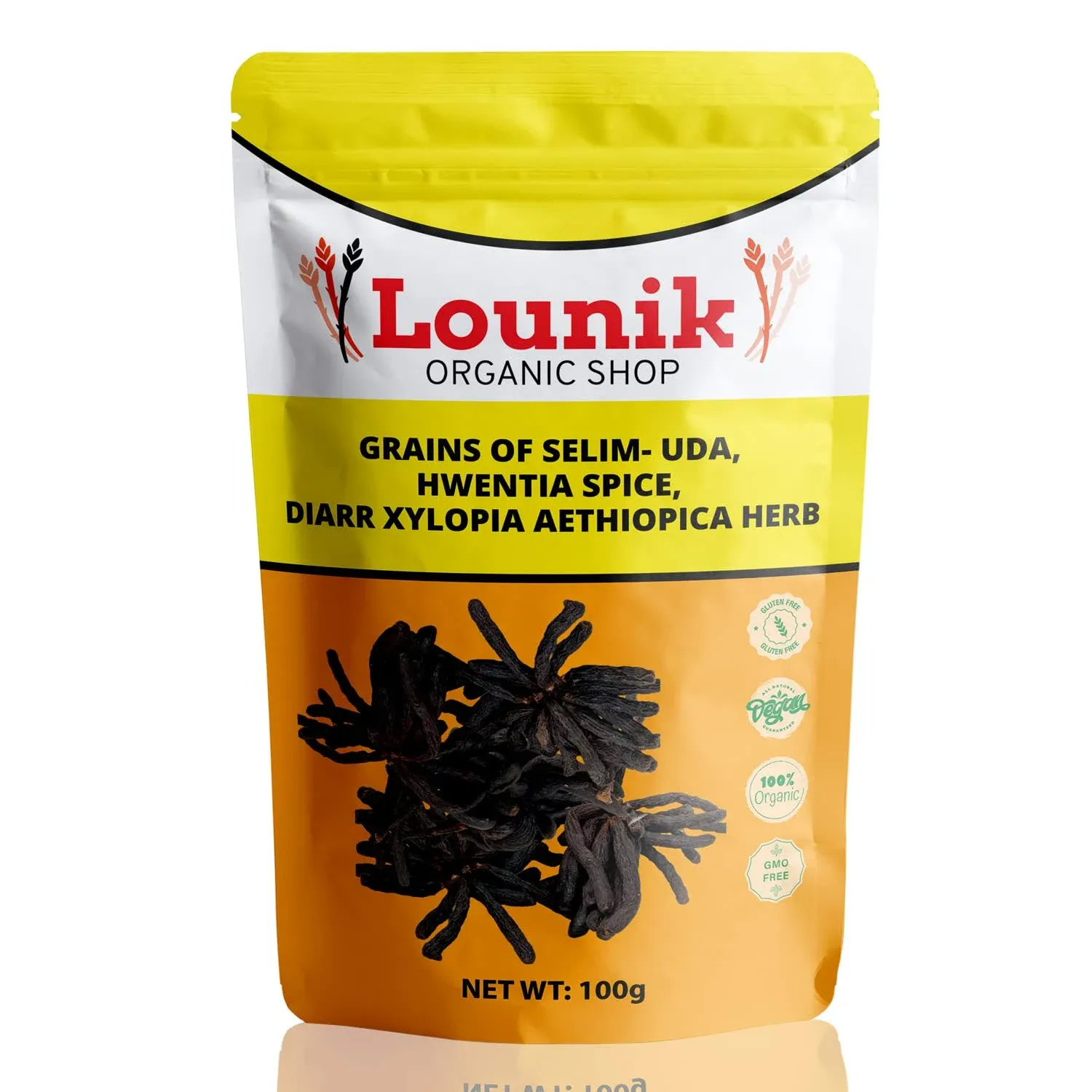 Lounik Grains of Selim- Uda/African Black Pepper/Peppercorn/ - 100grams Flavoured Pepper/Aromatic Pepper