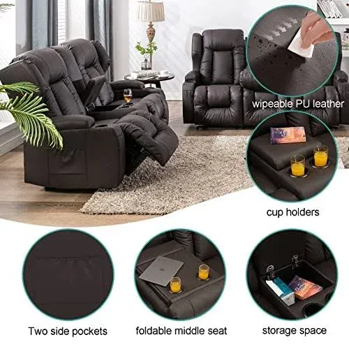 SAMERY 67" RV Loveseat Recliner