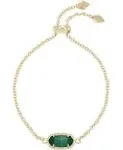 Kendra Scott Elaina Delicate Chain Bracelet - Gold Emerald Cats Eye