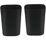 Besli 2 Gallon Small Trash Can Garbage Can Wastebasket for Bathroom Bedroom Kitchen Office (Black, 2 Pack)