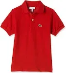 Lacoste Little Boys Short Sleeve Classic Pique Polo Shirt - Red