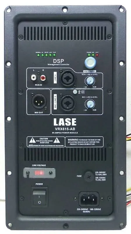 LASE VRX 615-AB with DSP Power Amplifier Module Convert Your Passive to Active Speaker