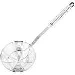 Hiware Solid Stainless Steel Spider Strainer Skimmer Ladle for Cooking and Fryin