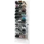 Simplify Over the Door Shoe Rack, 36 Pair, White (23197)