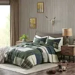 Woolrich - Mill Creek Oversized Cotton Quilt Set - Full/Queen - Green