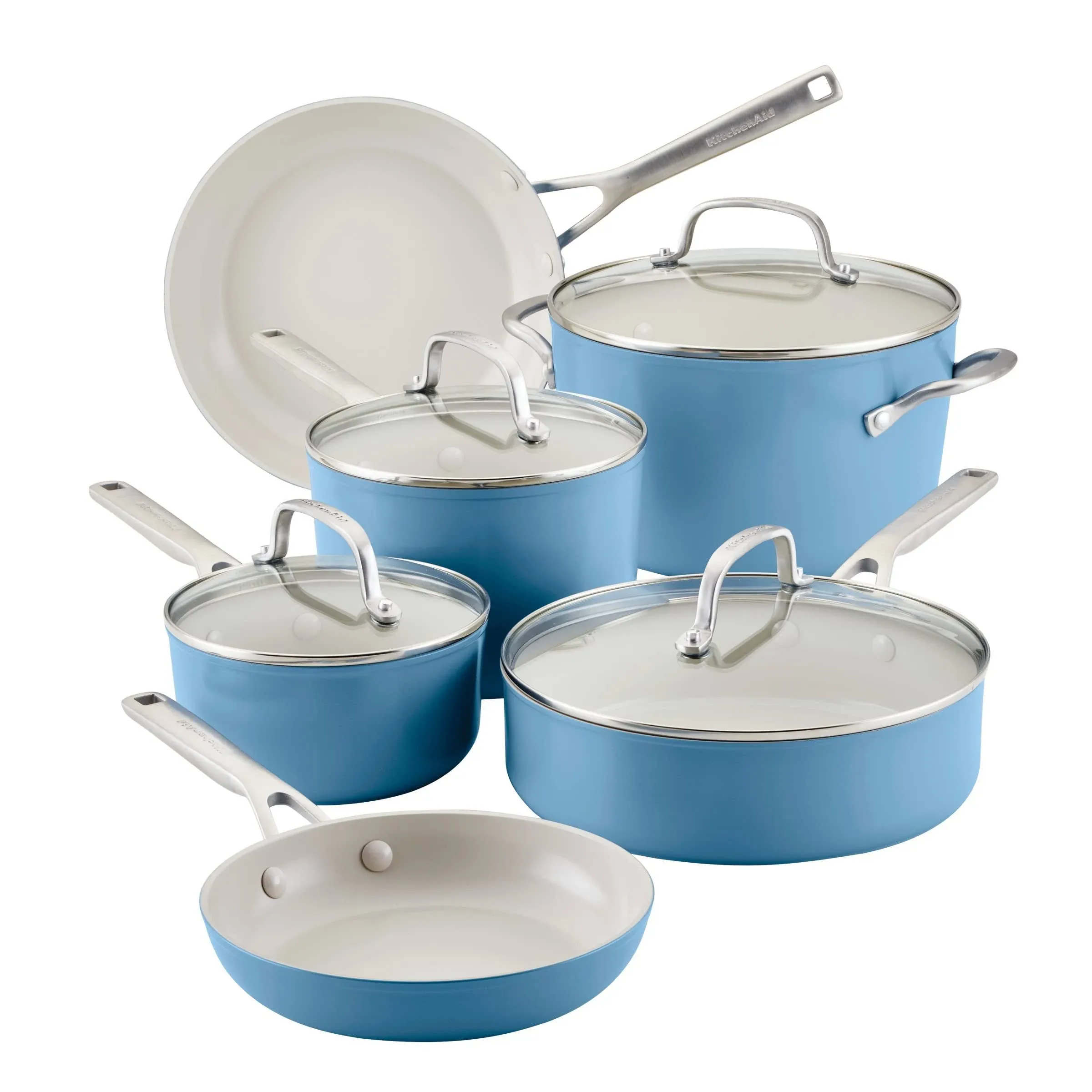 KitchenAid Hard Anodized Ceramic Nonstick 10 Piece Cookware Set