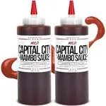 Capital City Mambo Sauce Sweet Hot, Washington DC Wing Sauces, Perfect Condiment for Wings Chicken Pork Beef Seafood Burgers Rice or Noodles, 12oz (2 Pack)