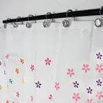 FINROS Decorative Shower Curtain Hooks 12 Pcs Acrylic Double Glide Shower Curtain Hooks for Bathroom and Living Room (Clear)