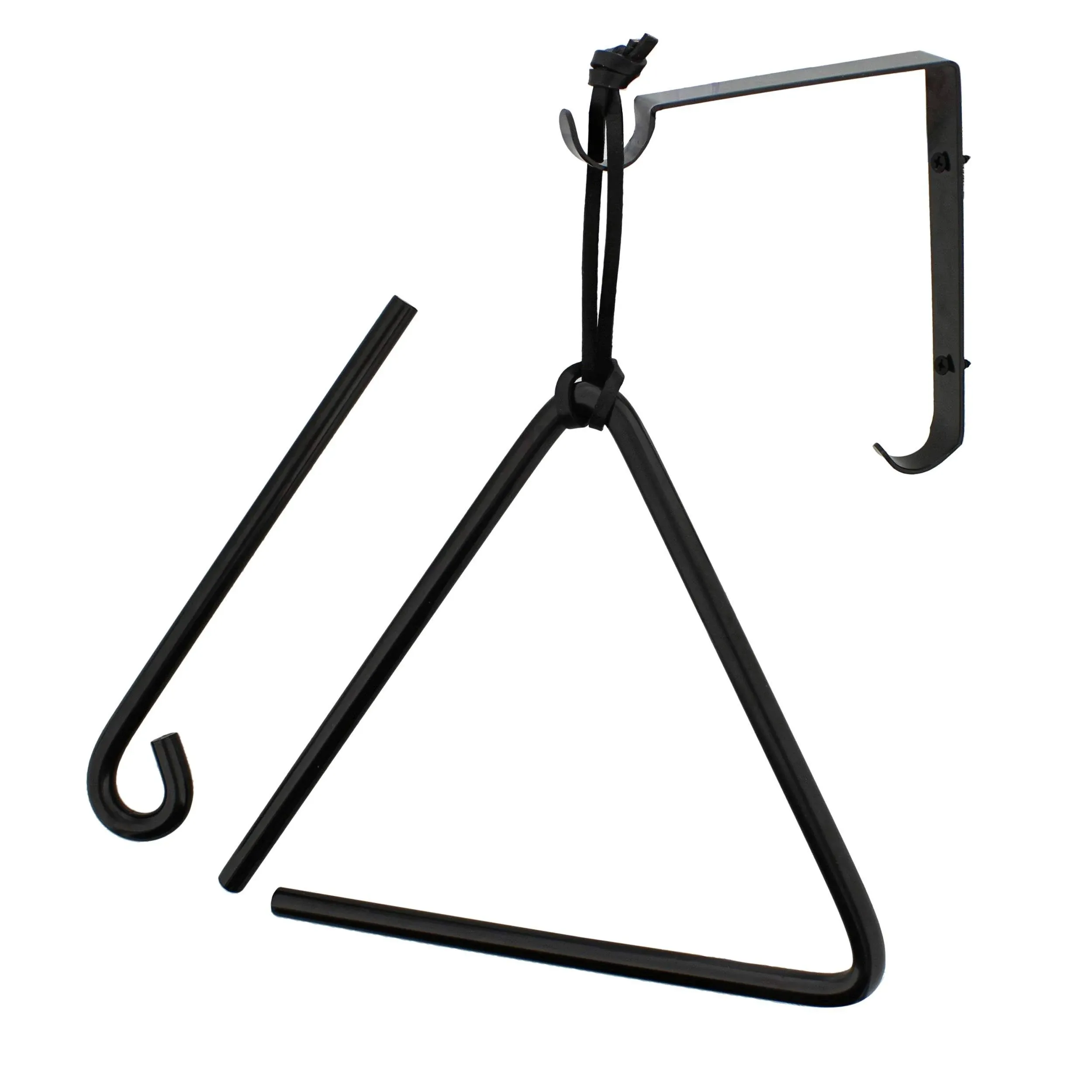 Rural365 Triangle Dinner Bell, 8in - Cast Iron Dinner Bell, Dinner Triangle Bell Forged Metal Triangle for Outside