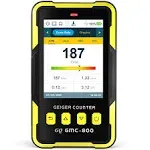 Nuclear Radiation Detector Gq GMC-800 Geiger Counter USA Design Product US National Standard Large Color LCD Display 5 Alarm Types Dosimeter Data Save