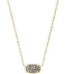 Kendra Scott Elisa Gold Pendant Necklace - Platinum Drusy