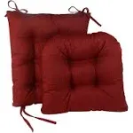 Klear Vu Non-Slip Omega Jumbo Rocking Chair Cushion Set - Set of 2 - Flame