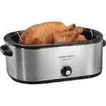 Hamilton Beach 28lb 22 Quart Roaster Oven with Self Basting Lid  Stainless Steel