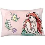 Disney Little Mermaid Ariel Beauty Silky Satin Standard Pillowcase Cover 20x30 for Hair and Skin, (Official) Disney Product by Franco