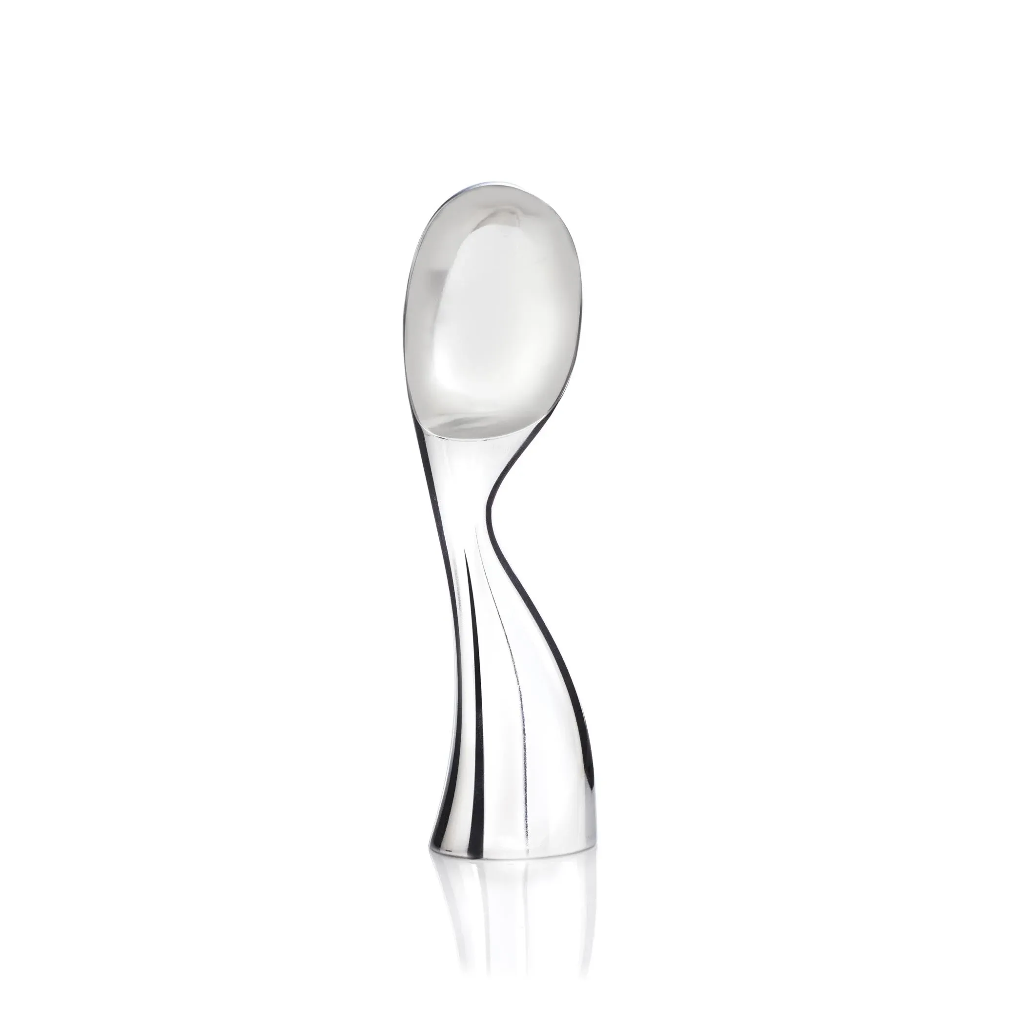 Nambe Ice Cream Skoop - Handcrafted Chrome-Plated Zinc Alloy Scoop - Silver