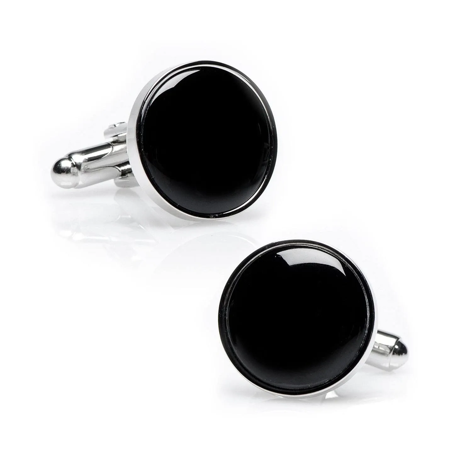 Men's Cuff Links, Inc. Gold and Onyx Cuff Links