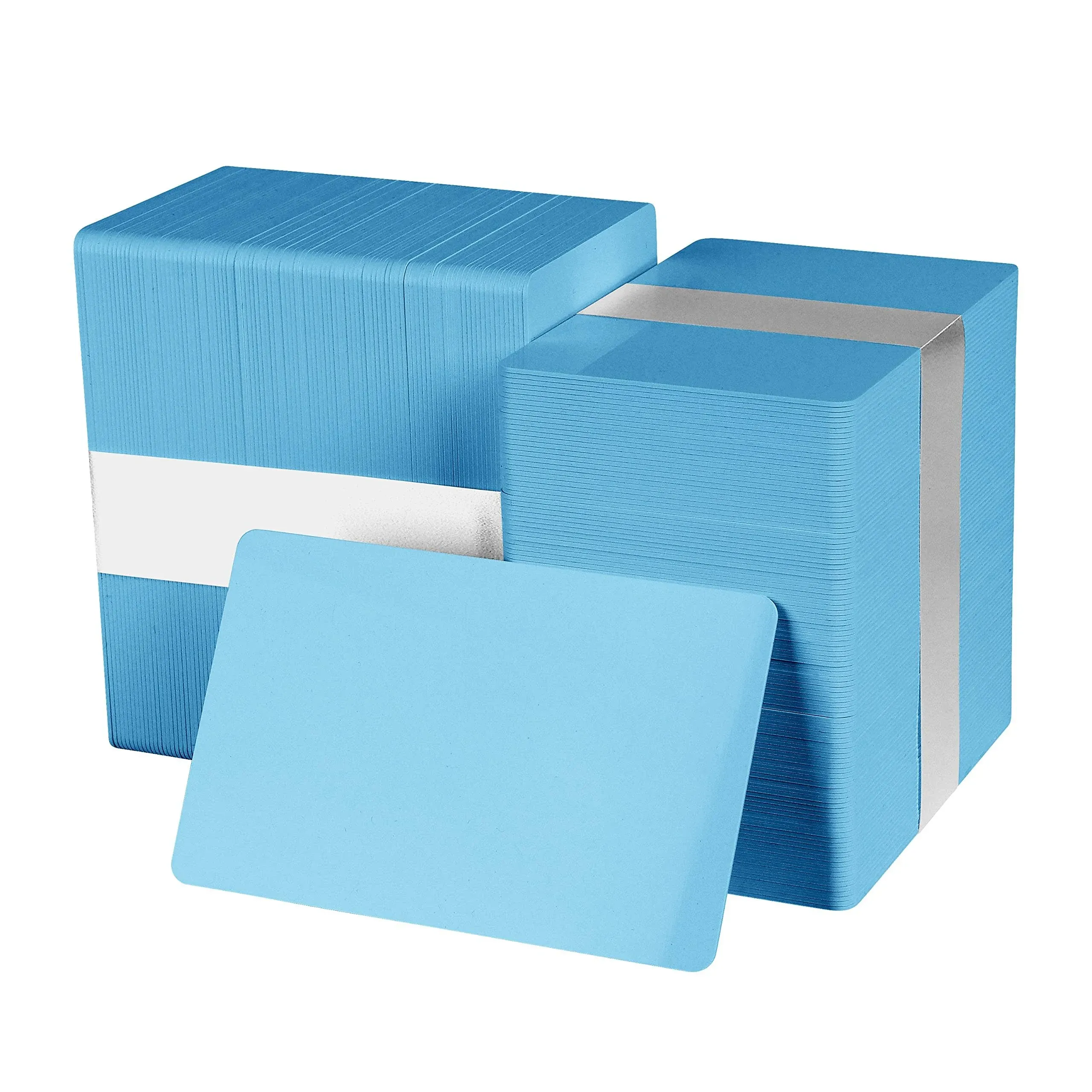 Pack of 500 Light Blue CR80 Standard Size PVC Cards | 30 mil Thickness by easyID