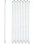 EISCO 10PK Glass Stirring Rods, 11.8" - Spade & Button Ends, 6mm Diameter - Excellent for Laboratory or Home Use - Borosilicate 3.3 Glass