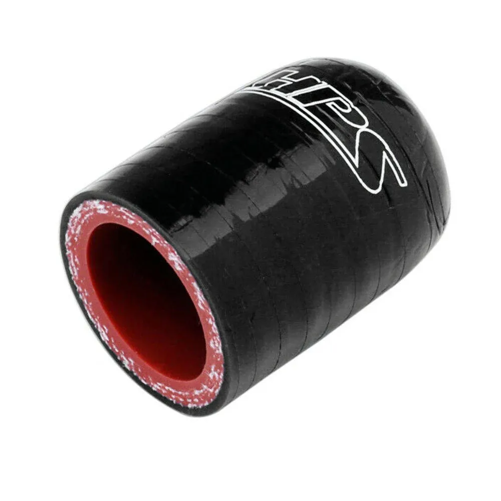 HPS 1-1/16" (27mm) Black High Temperature 3-ply Reinforced Silicone Coolant Cap Bypass Heater, 2-1/2" Length, 350F Max. Temp, 5.5mm Wall Thickness