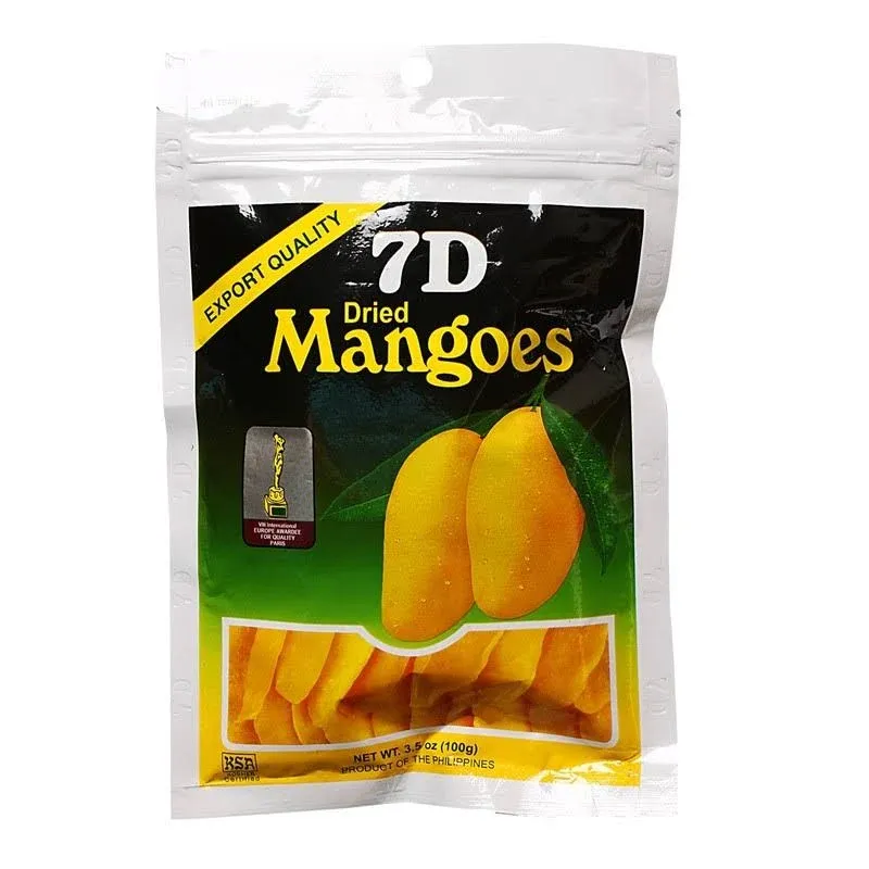 7D Dried Mangoes Naturally Delicious Fat Free Dried Mango