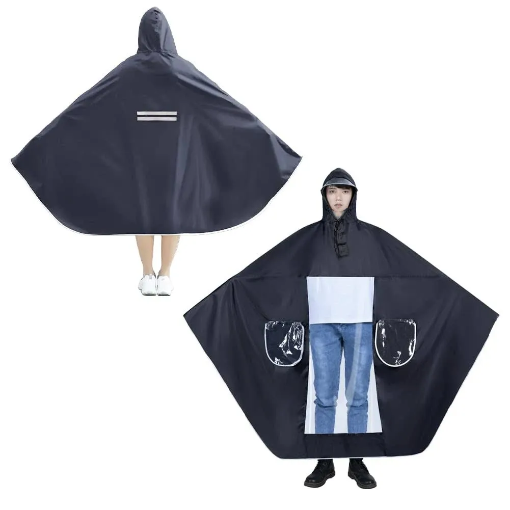 Unisex Adult Poncho Waterproof Rain Poncho Outdoors Bike Ebike Motorcycle Scoote