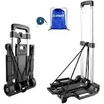 APOXCON Folding Hand Truck, Expandable Light Weight Luggage Cart with 2 Wheel...