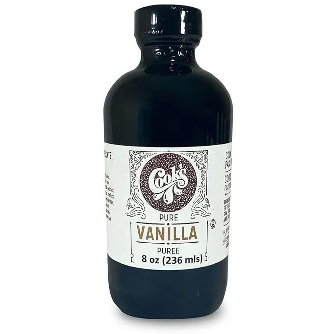 Cook’s, Pure Vanilla Bean Paste (Puree), World’s Finest Gourmet Fresh Grade A Premium Vanilla, 8 oz