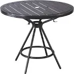 Safco CoGo Steel Outdoor/Indoor Table, Round, 36"W, Black