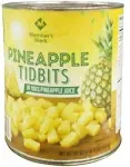 Member's Mark Pineapple Tidbits in 100% Pineapple Juice - 107 oz