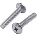 1/4 inch-20 x 1-1/2 inch Stainless Phillips Truss Head Machine Screw, (25pc), Coarse Thread, 18-8 (304) Stainless Steel, by Bolt Dropper