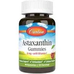 Carlson - Astaxanthin Gummies, with Vitamin C, Immune Support, Antioxidant, Heart Health, Non-GMO, Cherry Flavor, 46 Vegetarian Gummies