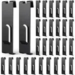 15 Pcs Gridwall Utility Notch Hook Gridwall Picture Hanger Commercial Black Grid Wall Panel Pegs for Panel Pegboard Grid Shelf Hanging Display (15, Black)