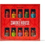 Smokehouse by Thoughtfully, Hot Sauce Gift Set, Variety of Natural Flavors, Set of 10