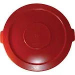 Impact 7745-6 Plastic Lid, 24" Diameter x 1-3/8" Height, Red, for 44 Gallon Containers (Case of 4)