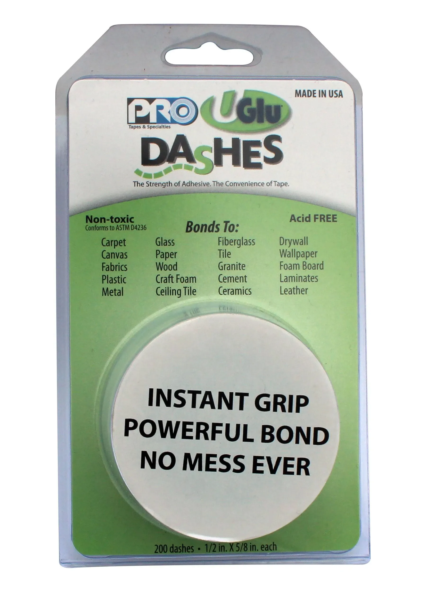 U-GLU Adhesive Dashes (200 Piece Roll)