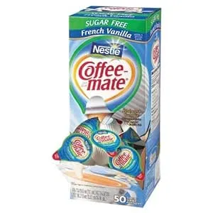 Coffee-mate Coffee Creamer, Sugar Free French Vanilla Liquid Singles, 0.375-Ounce Creamers, 200-Count