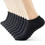 Monfoot Women's and Men's 10-20 Pairs Thin Cotton Low Cut Ankle Socks, Multipack