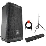 JBL Professional EON710 Powered PA Loudspeaker, 10-Inch (Bluetooth) Bundle with Steel Speaker Stand, Stand Bag 51" Interior, and XLR-XLR Cable | Reverb