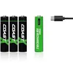 Coast AAA Zithion-X Rechargeable USB-C Ported Batteries (4 Pack)