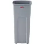 Rubbermaid Commercial Products Untouchable Square Trash/Garbage Can, 23-Gallon,