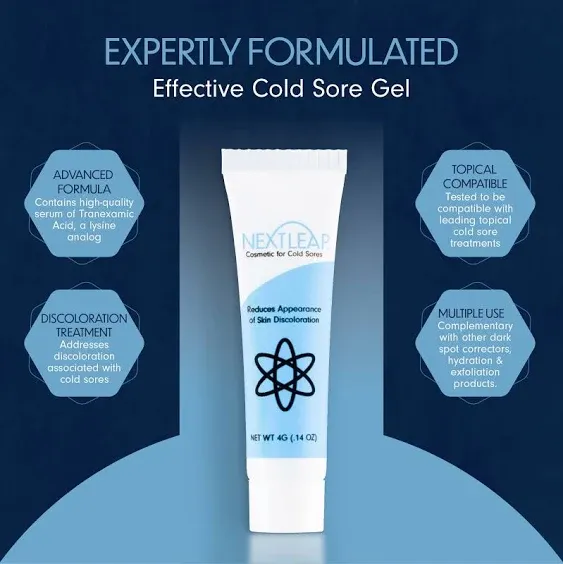 New Cold Sore Treatment with Tranexamic Acid, an Enhanced Form of Lysine That Helps You Return to Your Normal Appearance Quickly After a Fever Blister Outbreak. Clear, Odorless Gel.