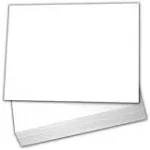 Hamilco White Cardstock Thick Paper - Blank Index Flash Note & Post Cards - Greeting Invitations Stationary 5 1/2 x 8 1/2" Heavy