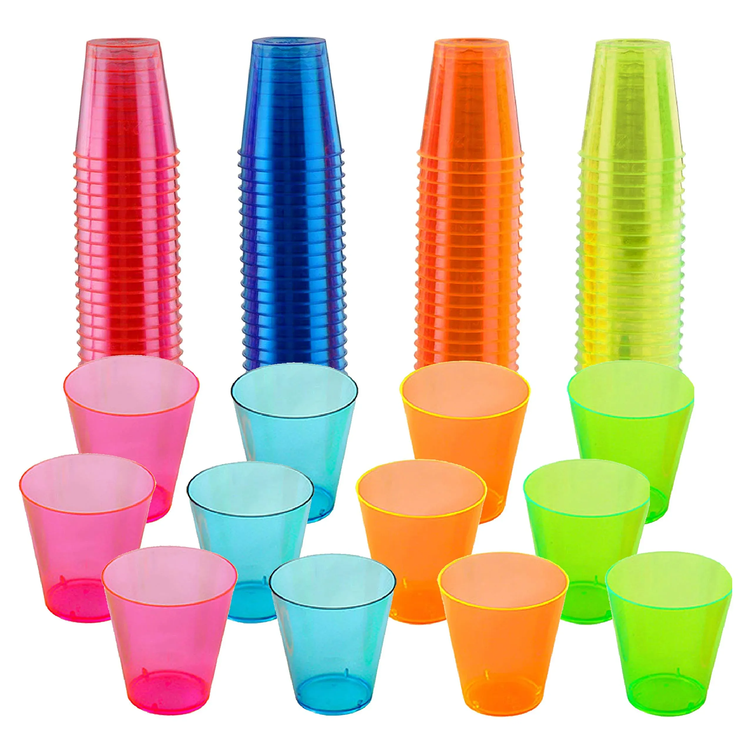 Matana 300 Neon Plastic Shot Glasses