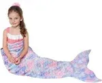 Catalonia Kids Mermaid Tail Blanket, Super Soft Plush Flannel Sleeping Snuggle Blanket for Girls, Rainbow Ombre, Fish Scale Pattern, Gift Idea